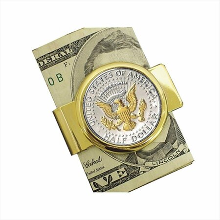 AMERICAN COIN TREASURES Selectively Gold-Layered Presidential Seal JFK Half Dollar Goldtone Money Clip AM585151